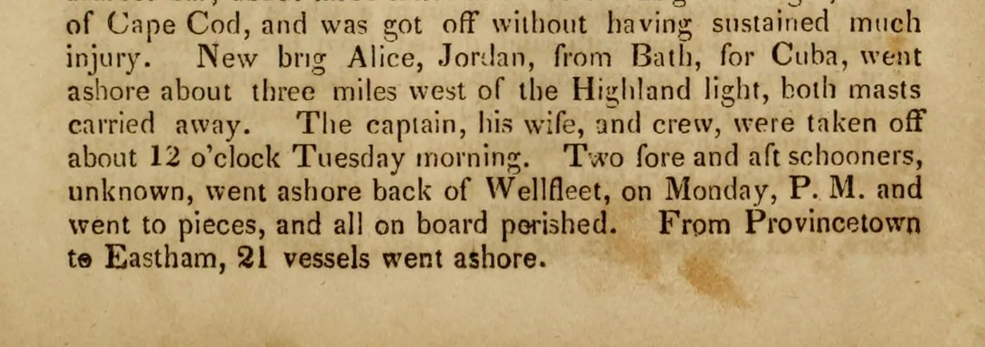 Crop of the original scan: Awful calamities: or, The shipwrecks of December, 1839