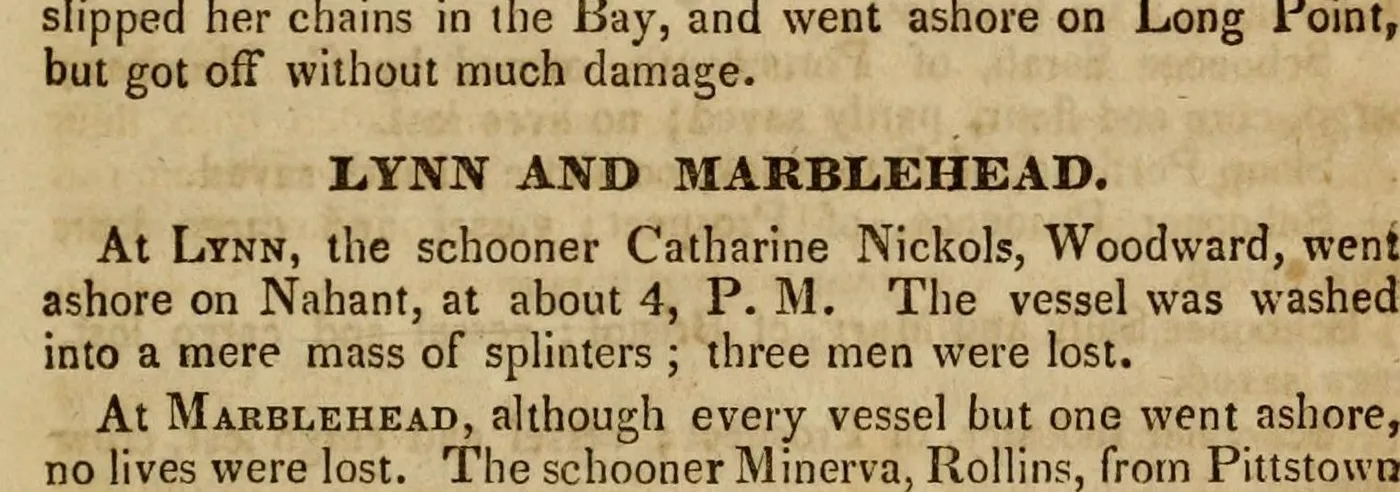 Crop of the original scan: Awful calamities: or, The shipwrecks of December, 1839