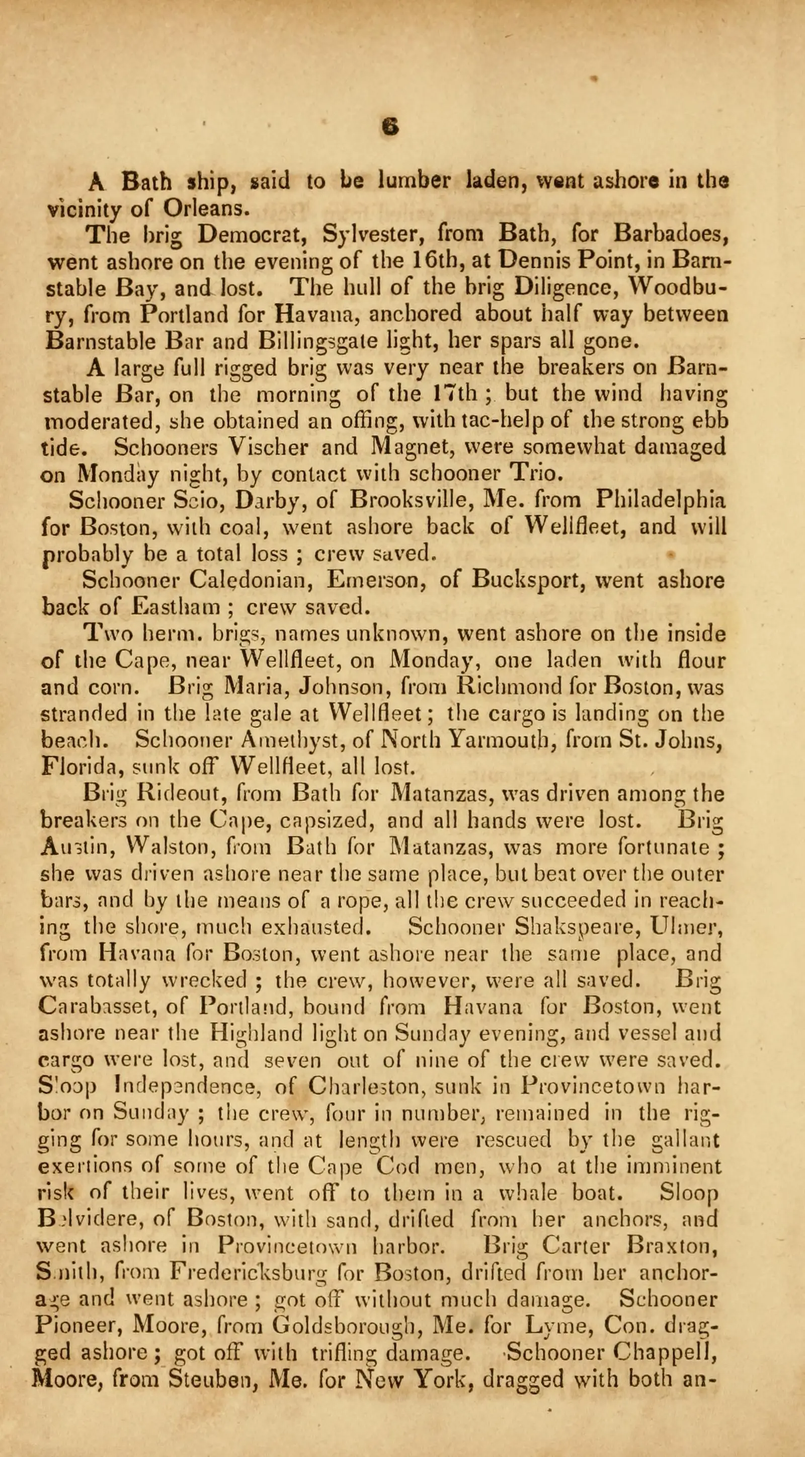 Awful calamities: or, The shipwrecks of December, 1839