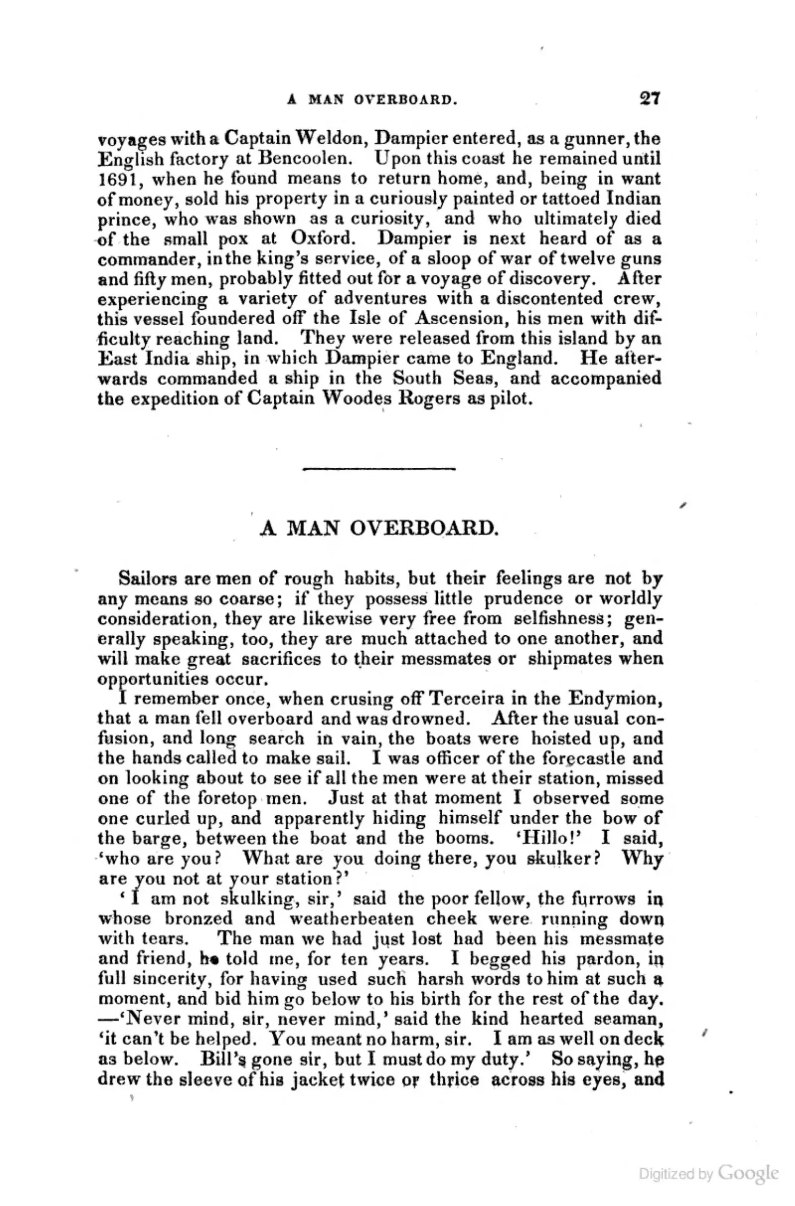 Ocean scenes; or, The perils and beauties of the deep; being interesting, instructive, and graphic accounts of the most popular voyages on record, remarkable shipwrecks, hair-breadth escapes, naval adventures, the whale fishery, etc., etc. ..