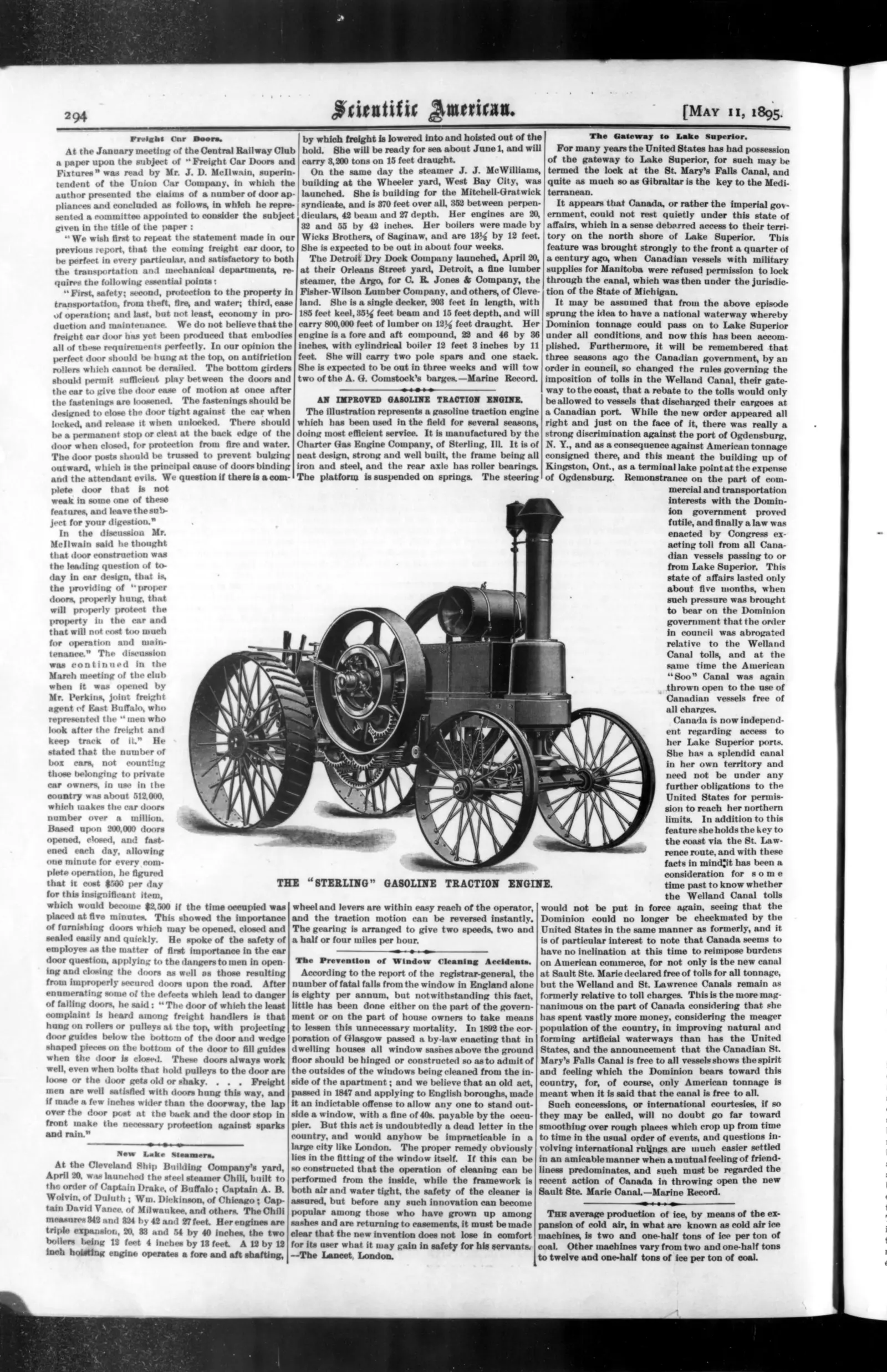 Scientific American  1895-05-11: Vol 72 Iss 19 (72)