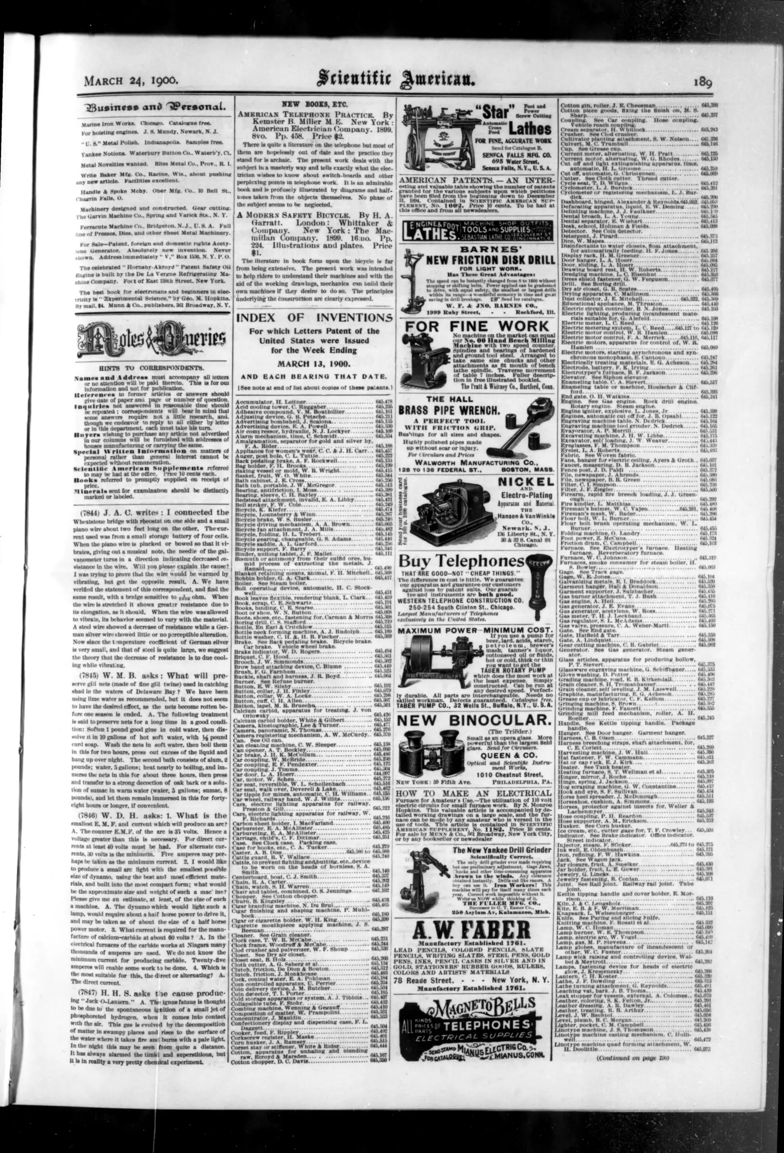 Scientific American  1900-03-24: Vol 82 Iss 12 (82)
