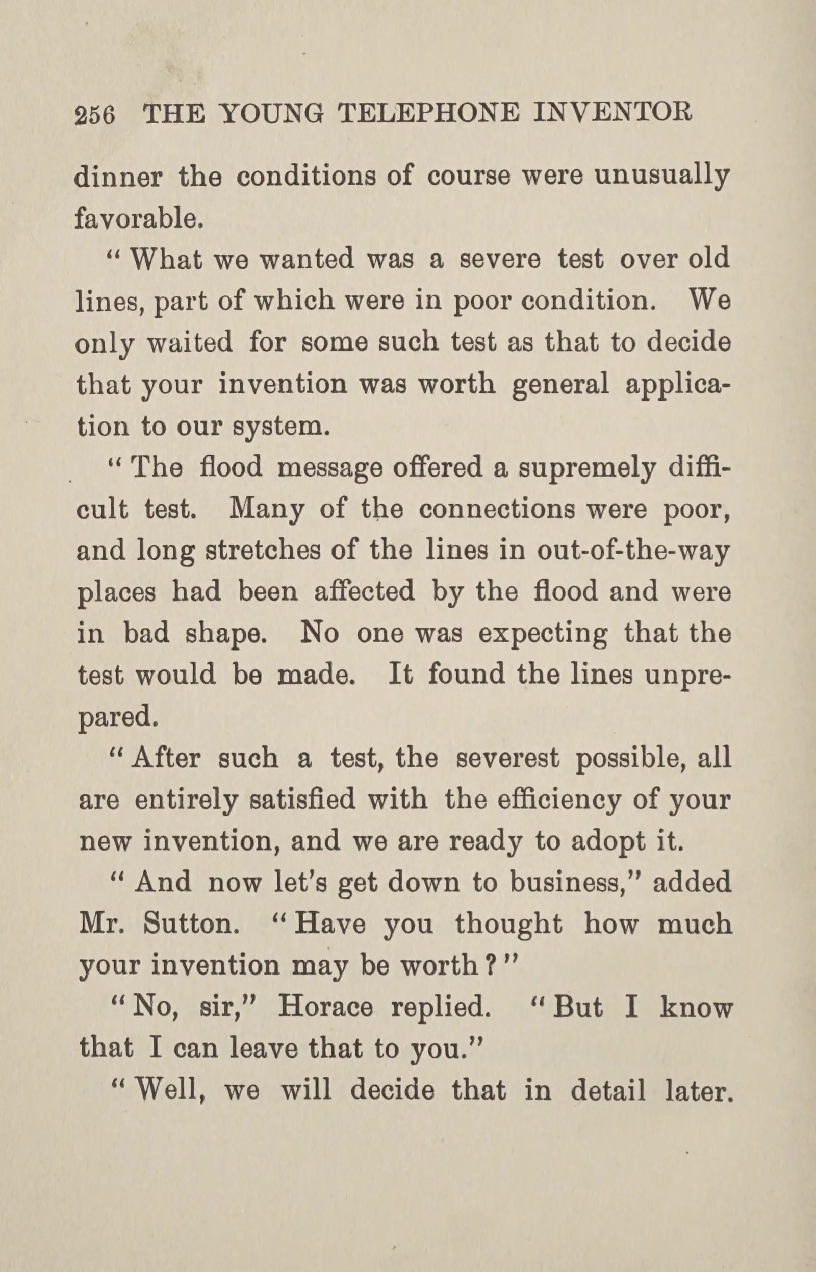 The young telephone inventor;